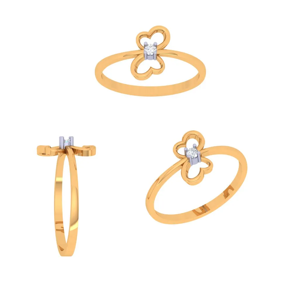 Floral Design Diamond Ring