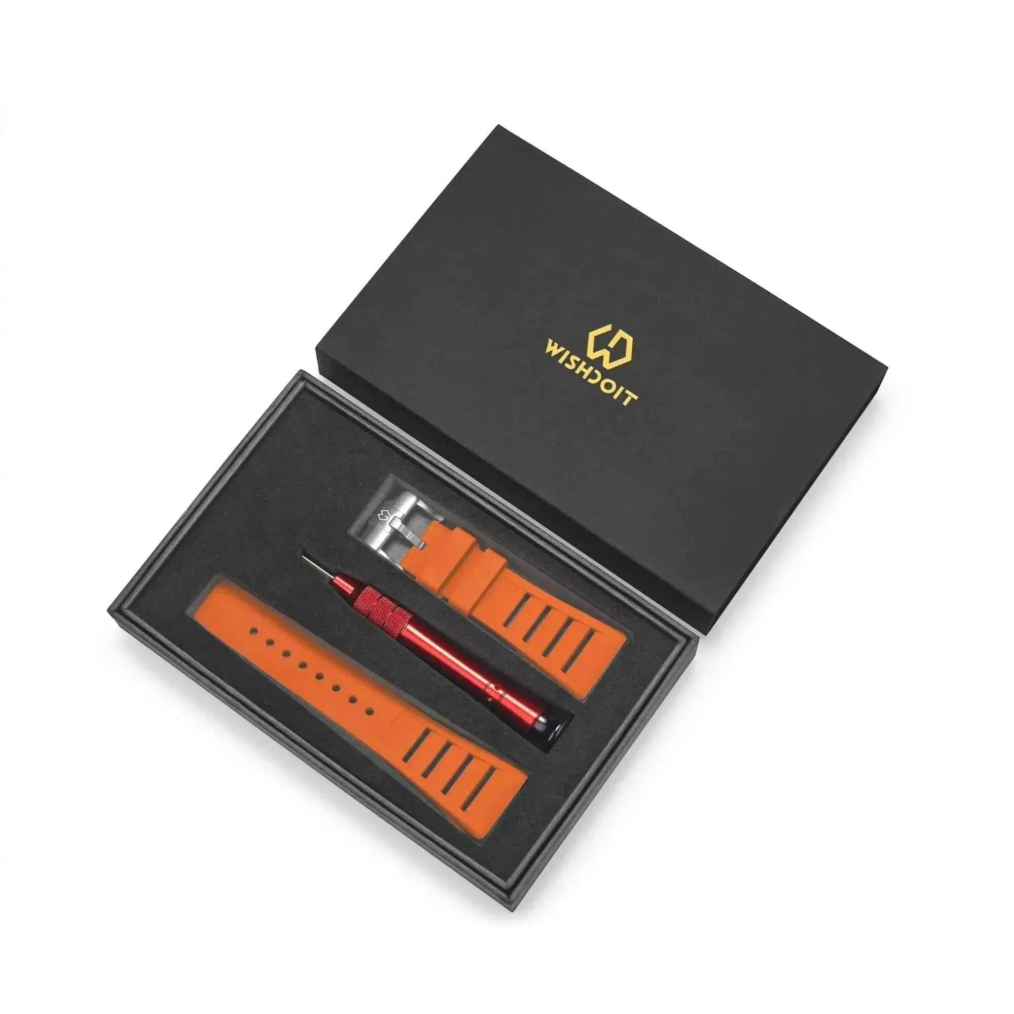 Fluoro Rubber Watch Strap | Orange 21cm