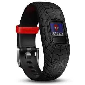 Garmin vivofit Jr. 2 - Marvel Spider-Man Fitness Activity Tracker for Kids - Adjustable Band - Black, Age 4 