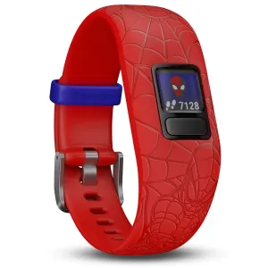 Garmin vivofit Jr. 2 - Marvel Spider-Man Fitness Activity Tracker for Kids - Adjustable Band - Red, Age 6 