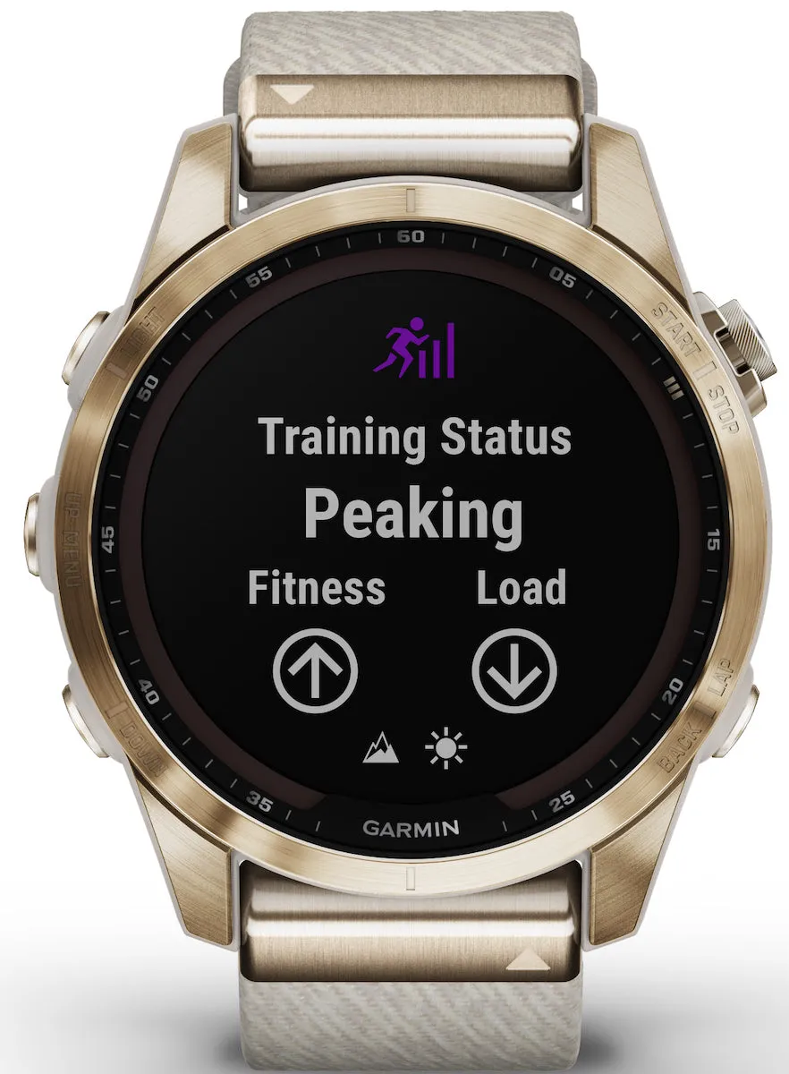 Garmin Watch Fenix 7S Sapphire Solar Cream Gold Titanium