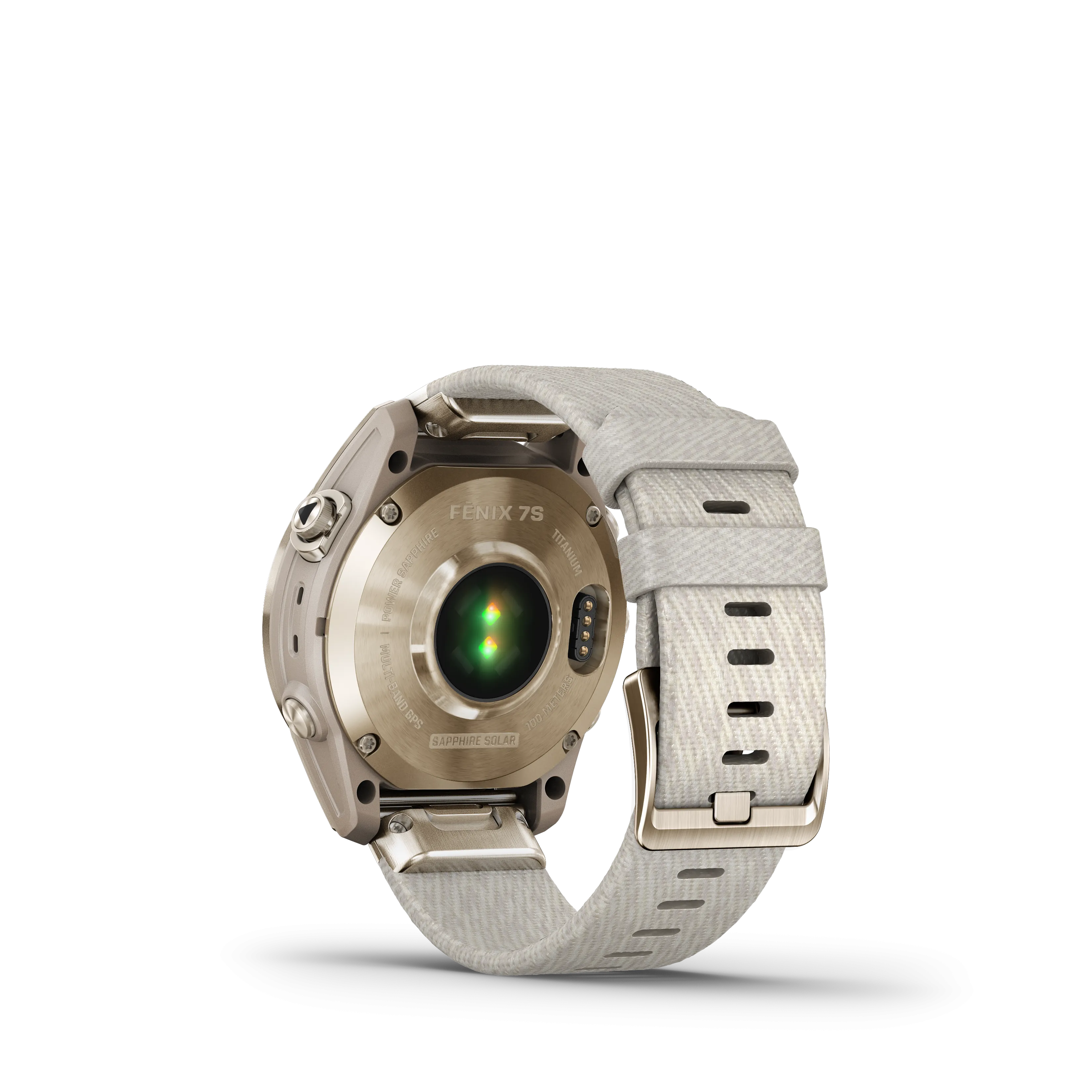 Garmin Watch Fenix 7S Sapphire Solar Cream Gold Titanium