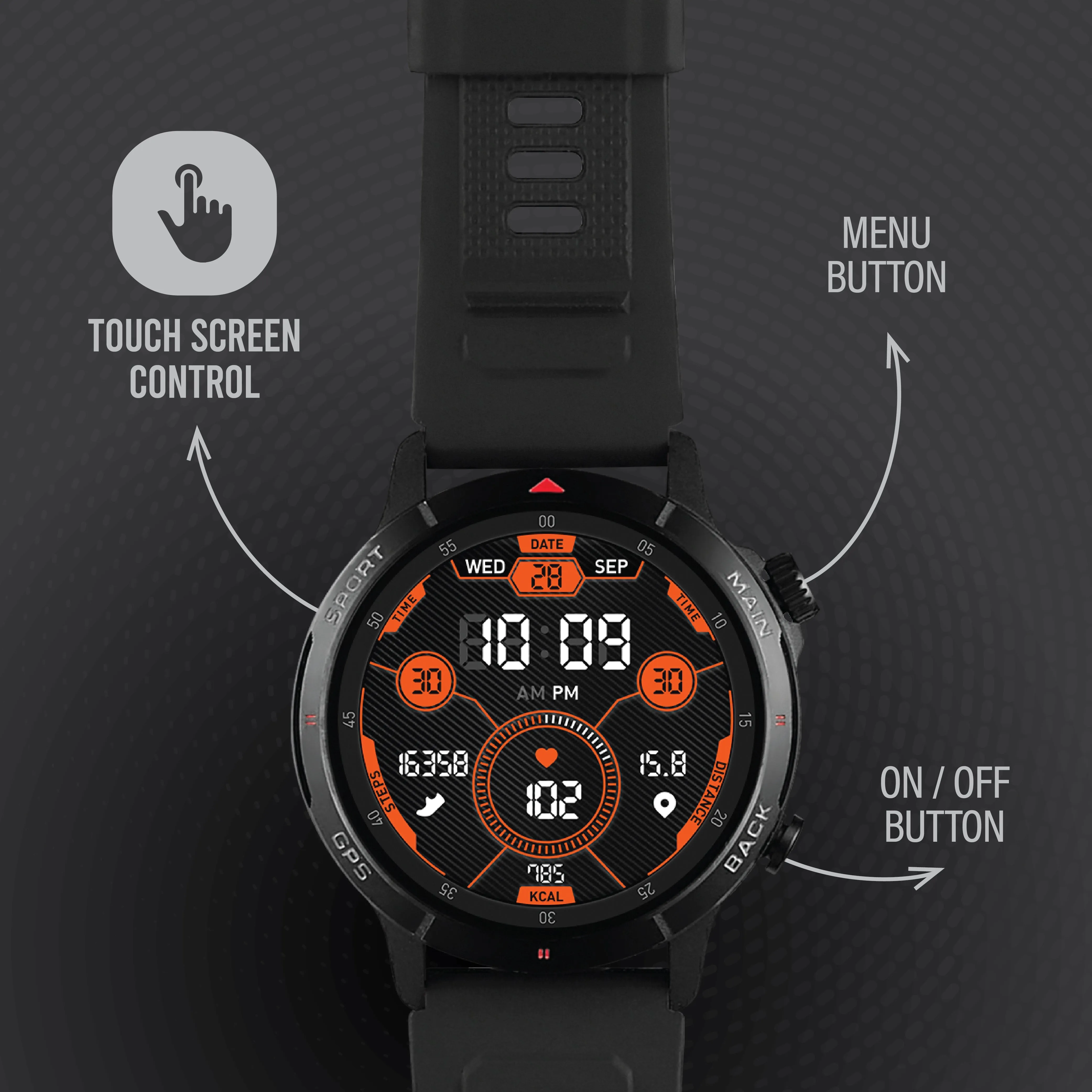 GPS AI Smart Watch | Apple Health & Strava Compatible | SF Fit Fuel Series