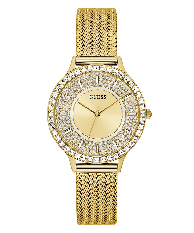 Guess Soiree Gold Tone Mesh Strap Women's Watch GW0402L2