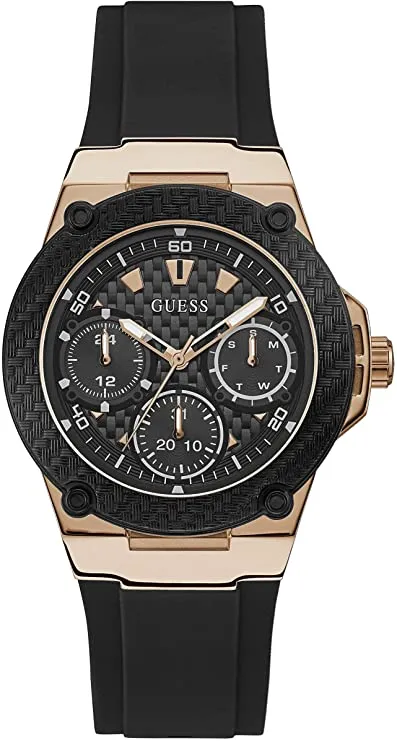 Guess U1094L6 Black Silicone Strap Men Watches