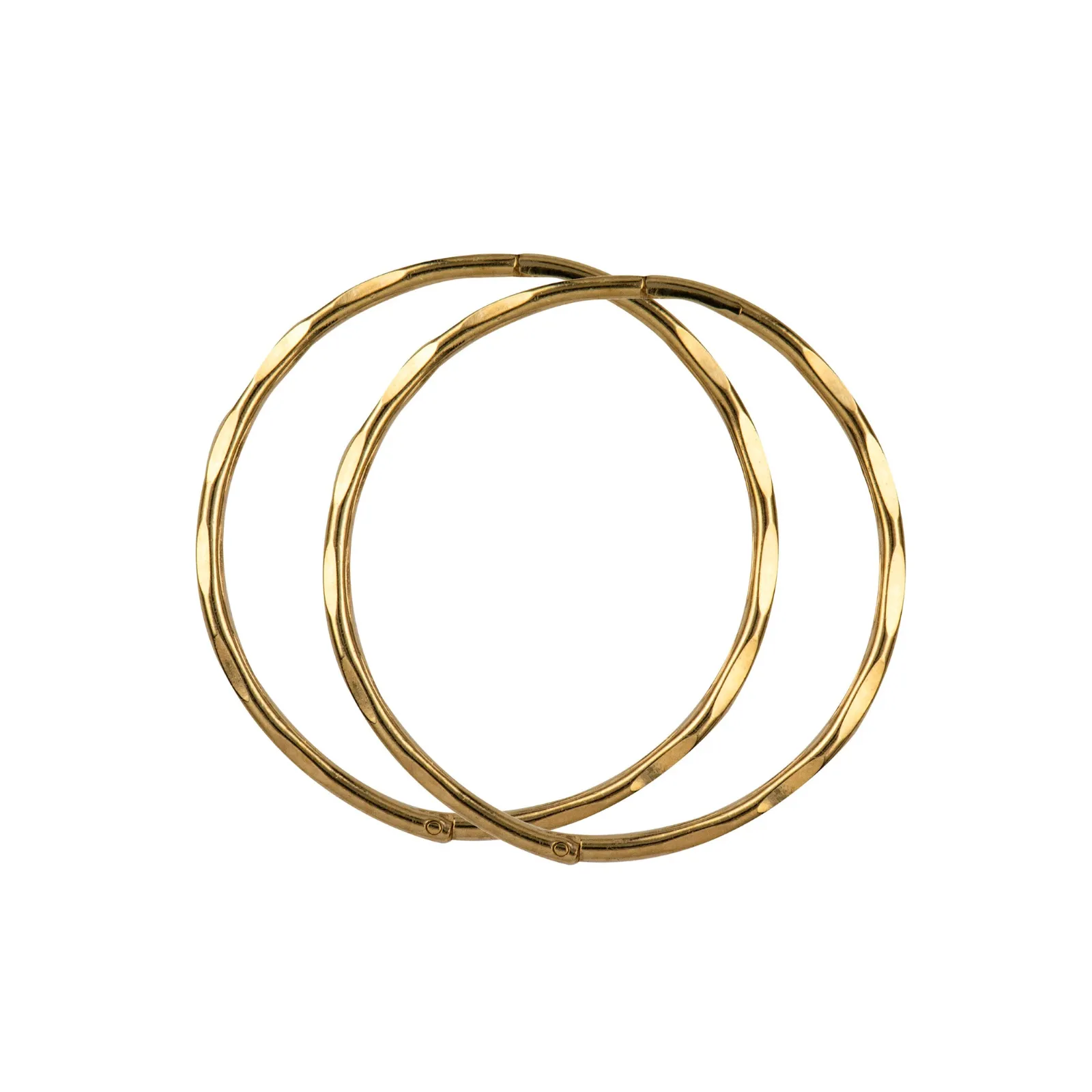 Heavy Gold Plated Facet 12mm Sleepers