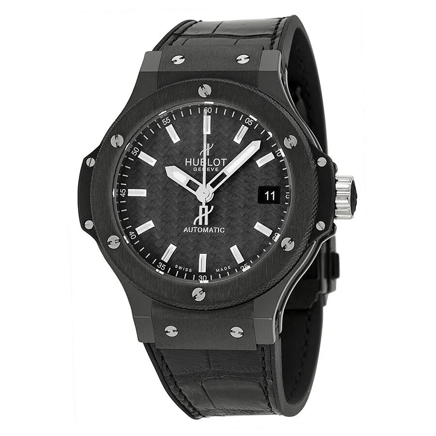 Hublot Big Bang Carbon Fiber Dial Alligator Unisex Watch 365CM1770LR 365.CM.1770.LR