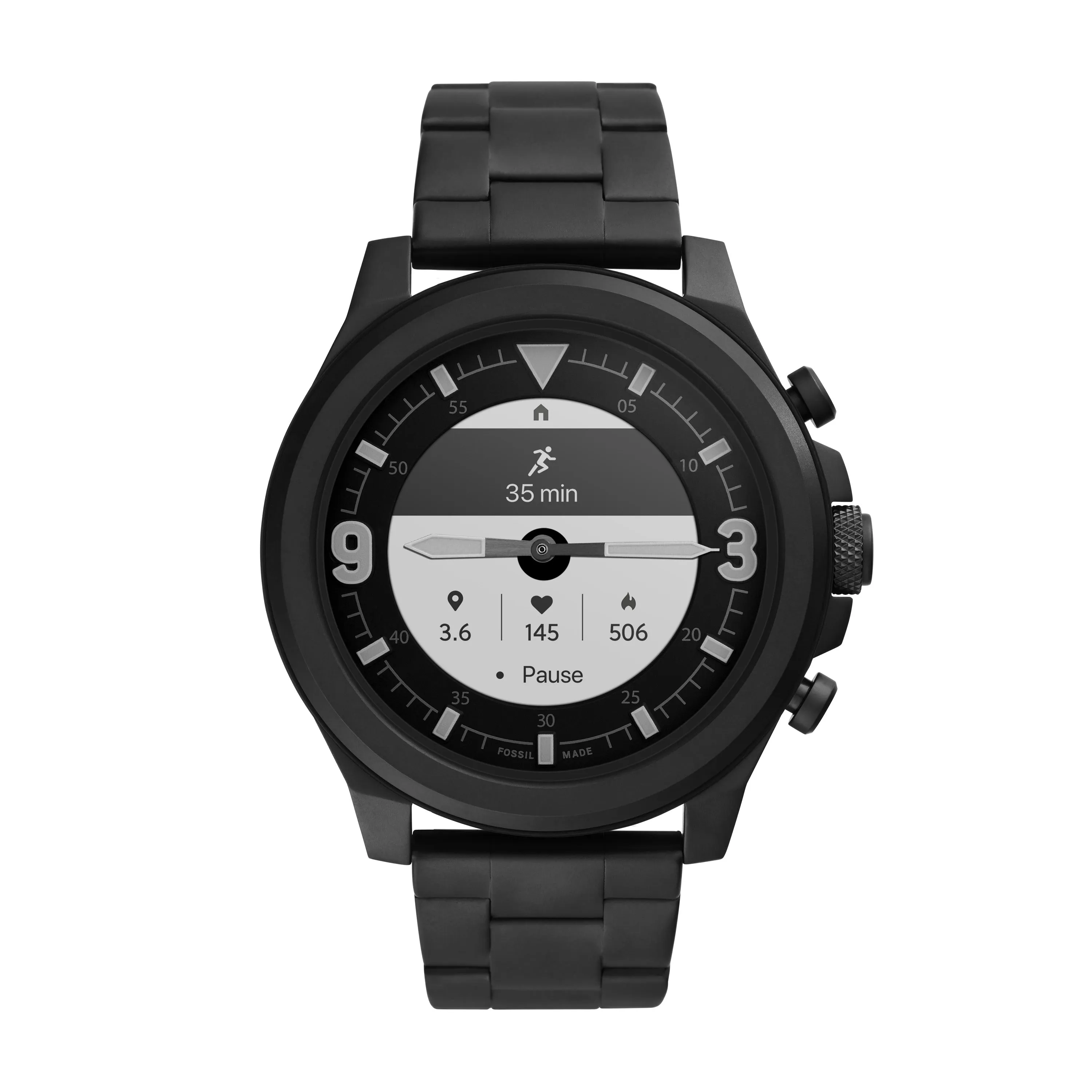Hybrid Smartwatch HR Latitude Black Stainless Steel