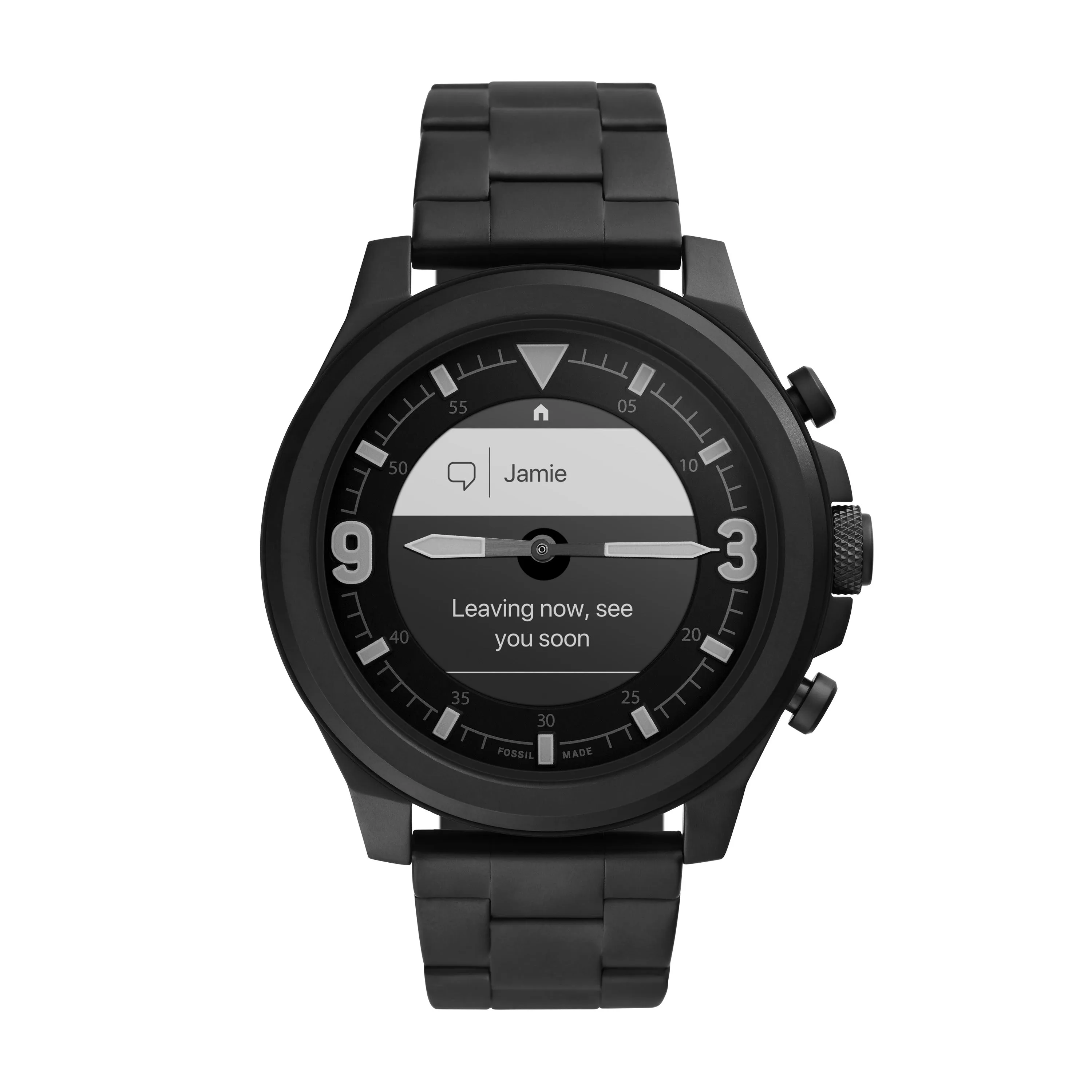 Hybrid Smartwatch HR Latitude Black Stainless Steel