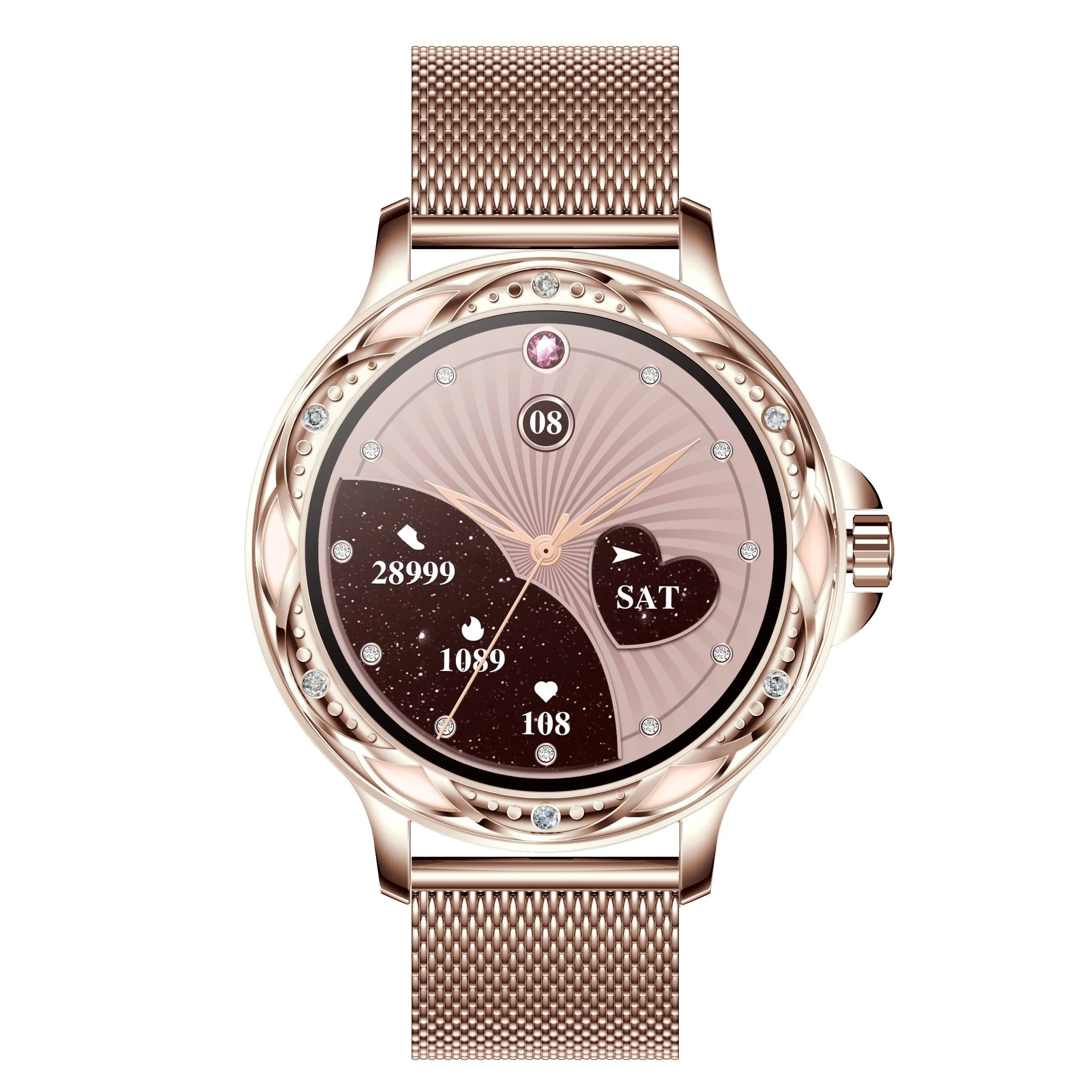 Lady Rose Gold SmartWatch  BP F12