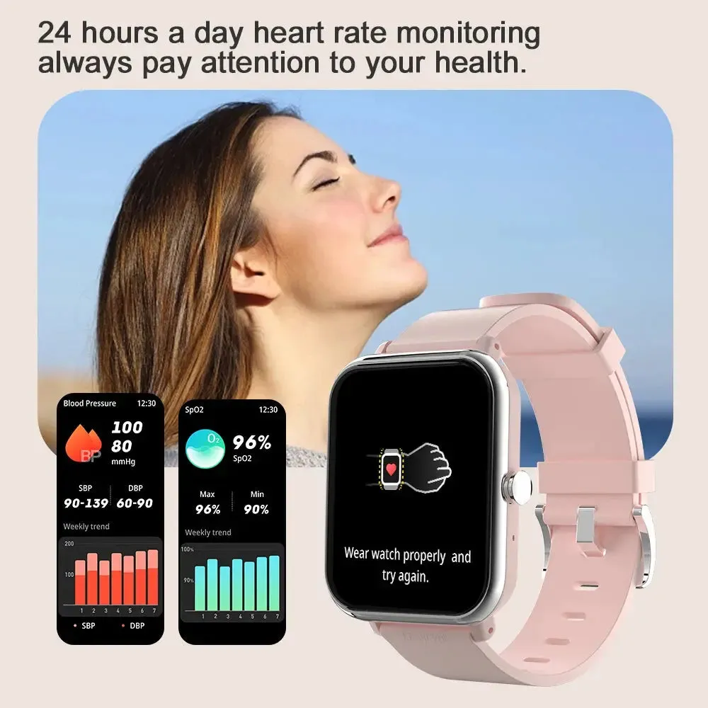 LAXASFIT 2024 New Voice Call Smart Watch 1.81-inch HD Full Touch Screen 100  Sports Mode IP68 Waterproof Smart Watch Men Women