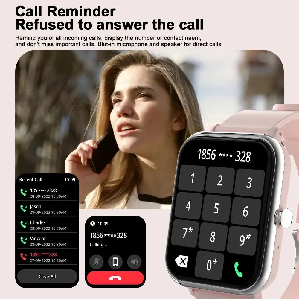 LAXASFIT 2024 New Voice Call Smart Watch 1.81-inch HD Full Touch Screen 100  Sports Mode IP68 Waterproof Smart Watch Men Women