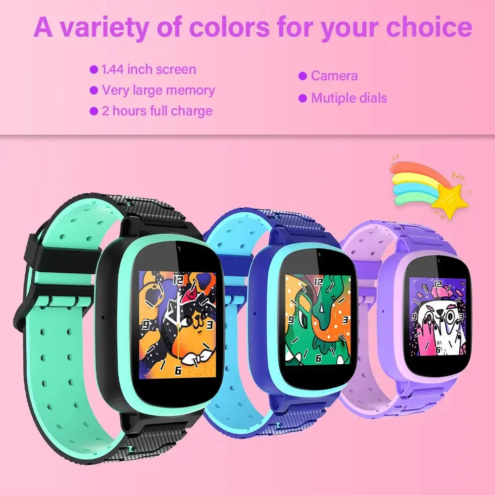 LAXASFIT Kids Smart Watch With Camera Photo Recording Video Touch Screen Kids Watch Multiple Games Kids Toys Christmas Gift
