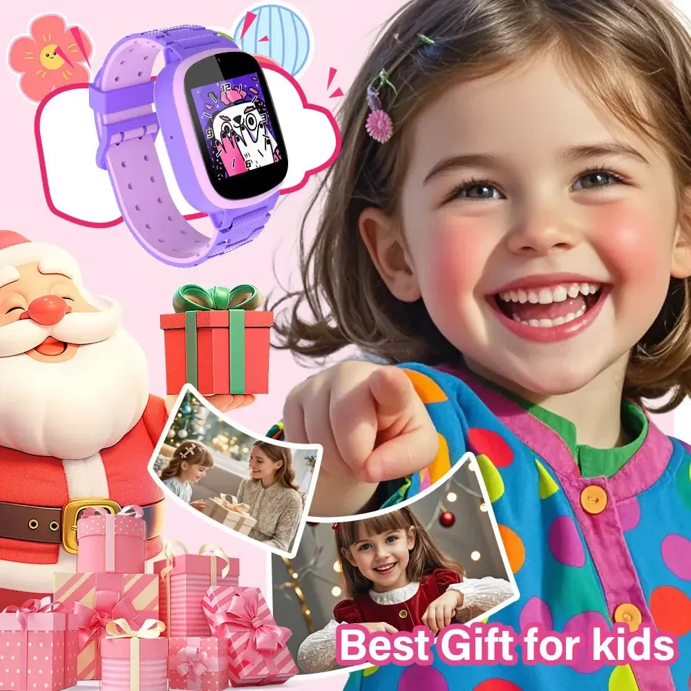 LAXASFIT Kids Smart Watch With Camera Photo Recording Video Touch Screen Kids Watch Multiple Games Kids Toys Christmas Gift