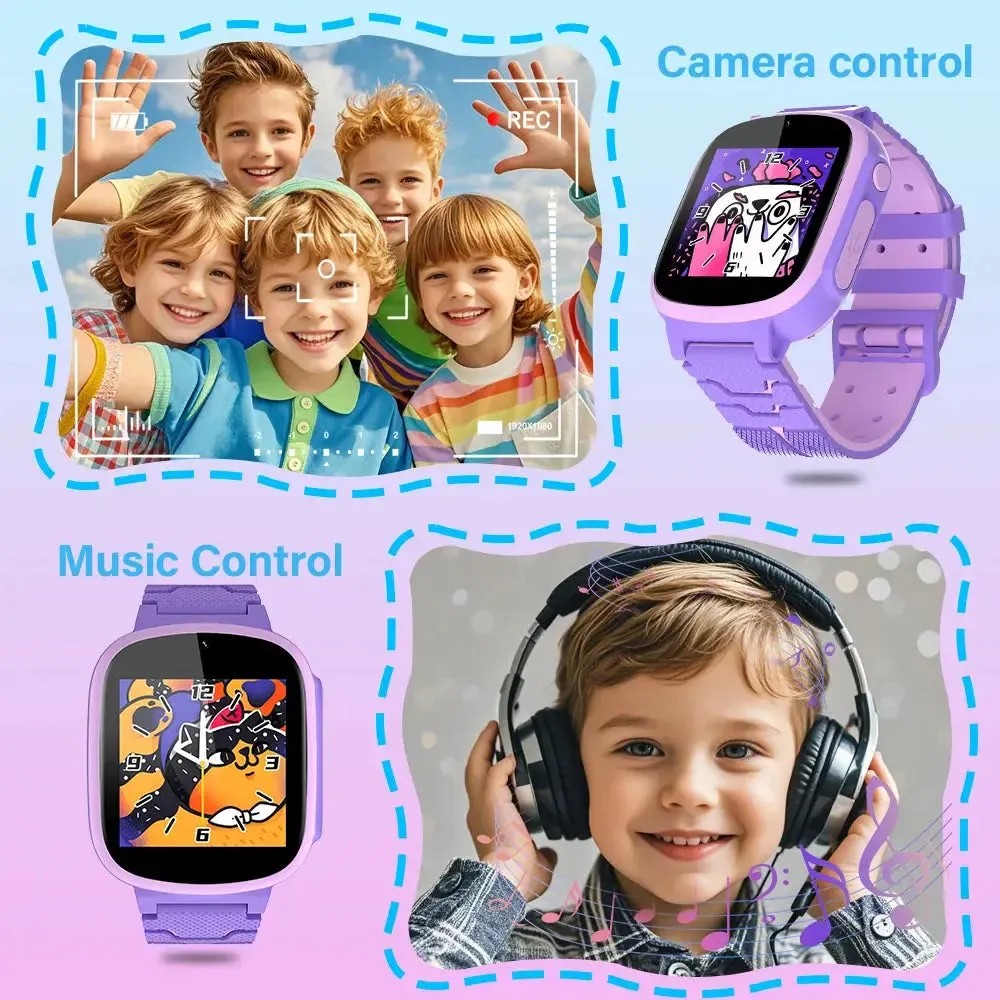 LAXASFIT Kids Smart Watch With Camera Photo Recording Video Touch Screen Kids Watch Multiple Games Kids Toys Christmas Gift