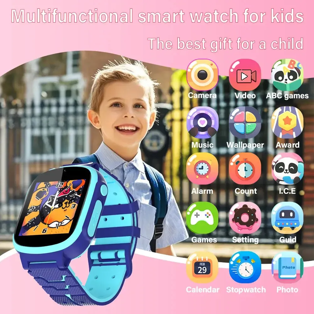 LAXASFIT Kids Smart Watch With Camera Photo Recording Video Touch Screen Kids Watch Multiple Games Kids Toys Christmas Gift