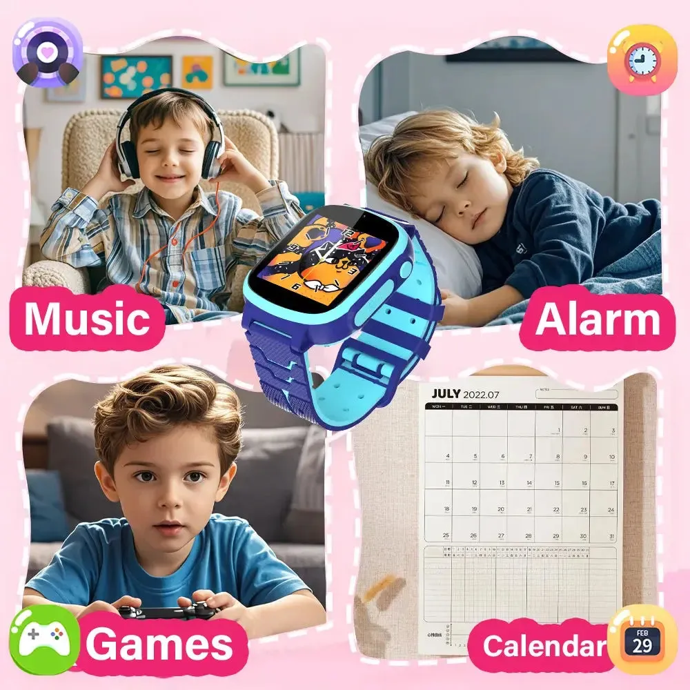LAXASFIT Kids Smart Watch With Camera Photo Recording Video Touch Screen Kids Watch Multiple Games Kids Toys Christmas Gift