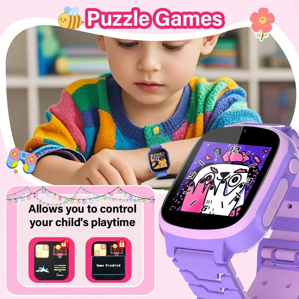 LAXASFIT Kids Smart Watch With Camera Photo Recording Video Touch Screen Kids Watch Multiple Games Kids Toys Christmas Gift