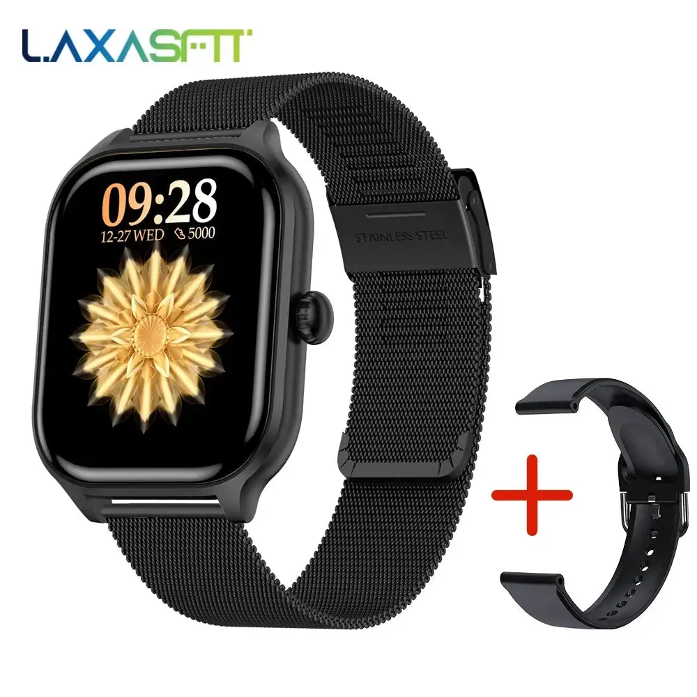 LAXASFIT New 2.01 Inch Smart Watch Man Woman Gift Full Touch Screen Sports Fitness Watch BT Call Digital Smart Watch