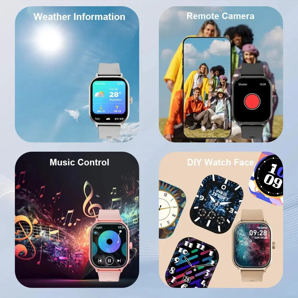 LAXASFIT New 2.01” Smart Watch Bluetooth Talk Heart Rate Blood Oxygen Tracker Sports Smart Watch for Men Women for IOS Android