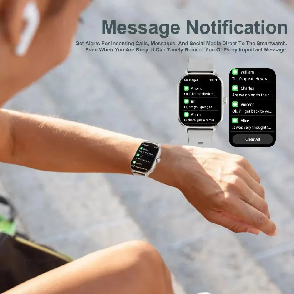 LAXASFIT New 2.01” Smart Watch Bluetooth Talk Heart Rate Blood Oxygen Tracker Sports Smart Watch for Men Women for IOS Android