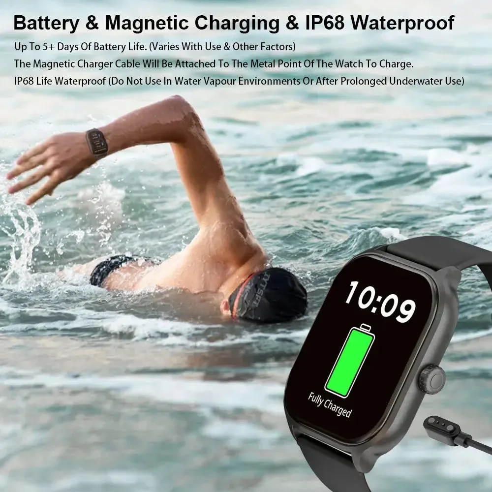 LAXASFIT New 2.01” Smart Watch Bluetooth Talk Heart Rate Blood Oxygen Tracker Sports Smart Watch for Men Women for IOS Android