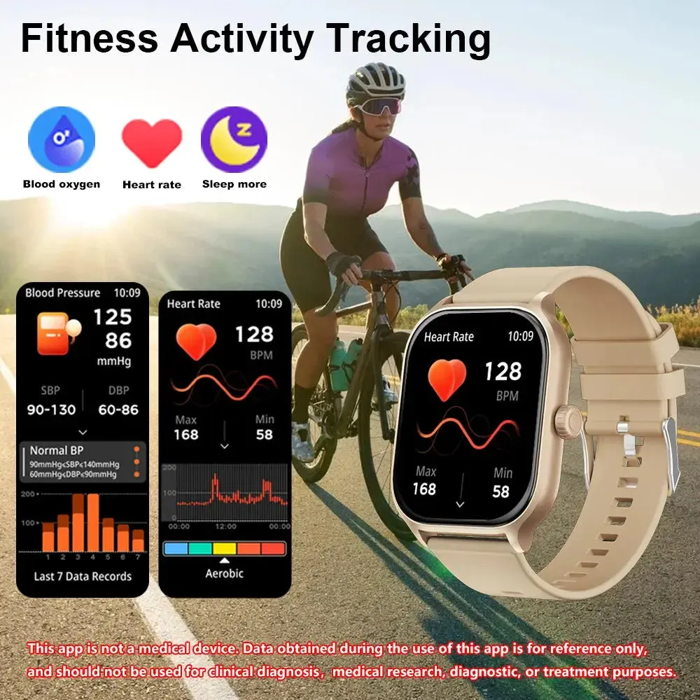 LAXASFIT New 2.01” Smart Watch Bluetooth Talk Heart Rate Blood Oxygen Tracker Sports Smart Watch for Men Women for IOS Android