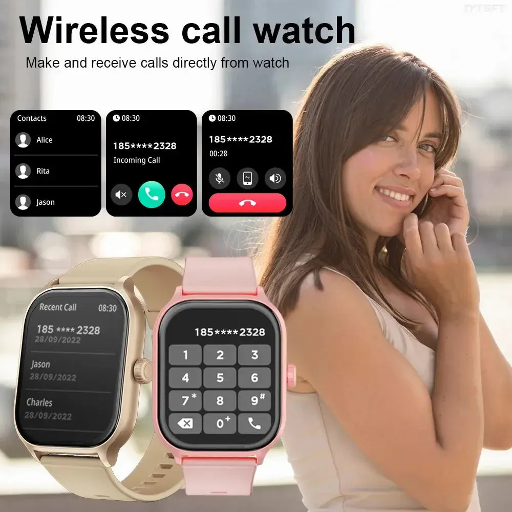 LAXASFIT New 2.01” Smart Watch Bluetooth Talk Heart Rate Blood Oxygen Tracker Sports Smart Watch for Men Women for IOS Android