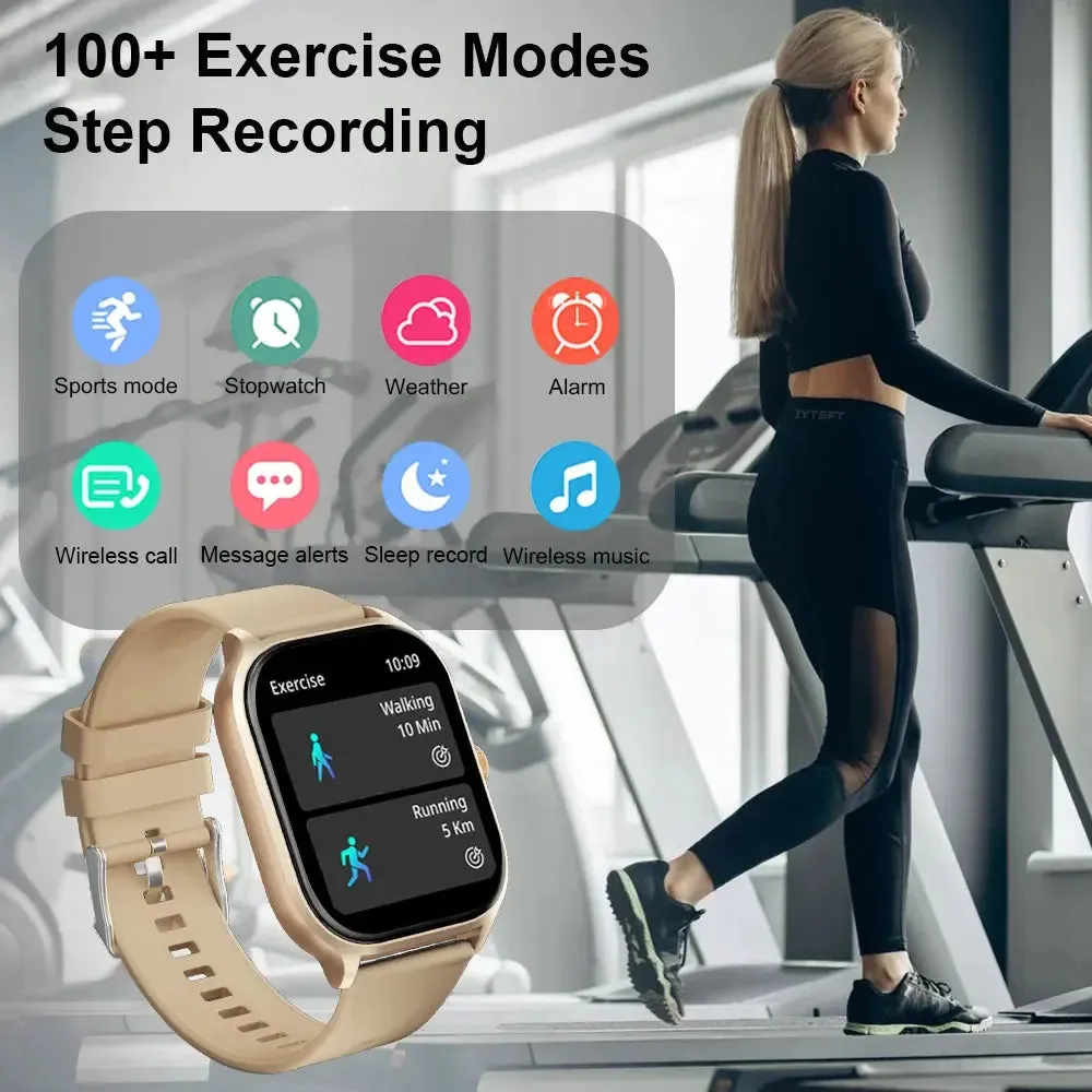 LAXASFIT New 2.01” Smart Watch Bluetooth Talk Heart Rate Blood Oxygen Tracker Sports Smart Watch for Men Women for IOS Android