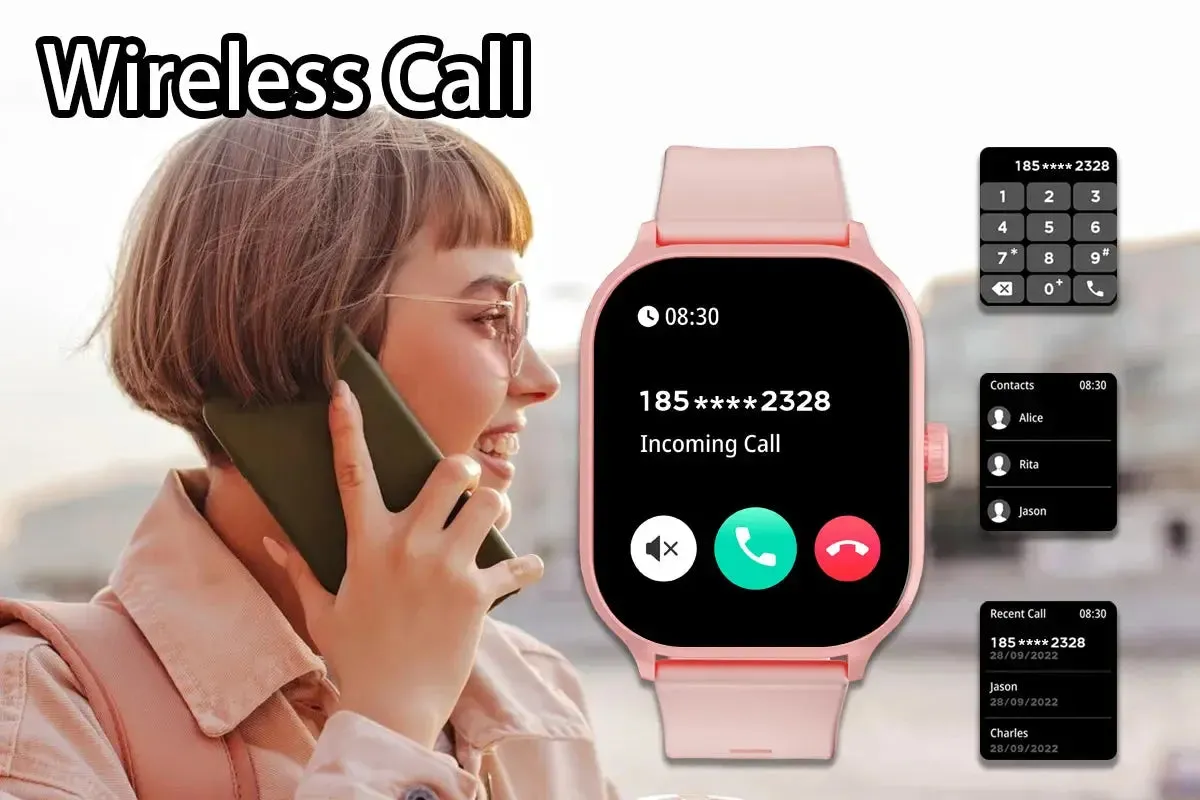 LAXASFIT Smart Watch 2.01 inch HD Touch Screen 100  Sports Modes Calorie Tracking Bluetooth Talk Smart Watch Android IOS