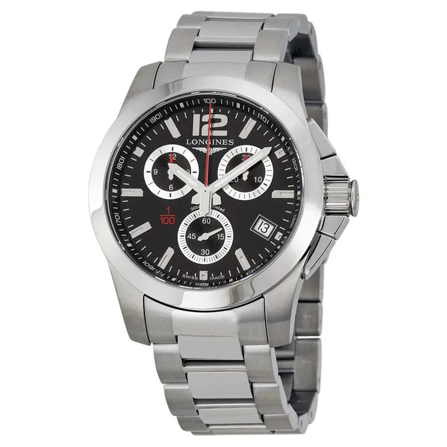 Longines Conquest Chronograph Black Dial Men's Watch L37004566