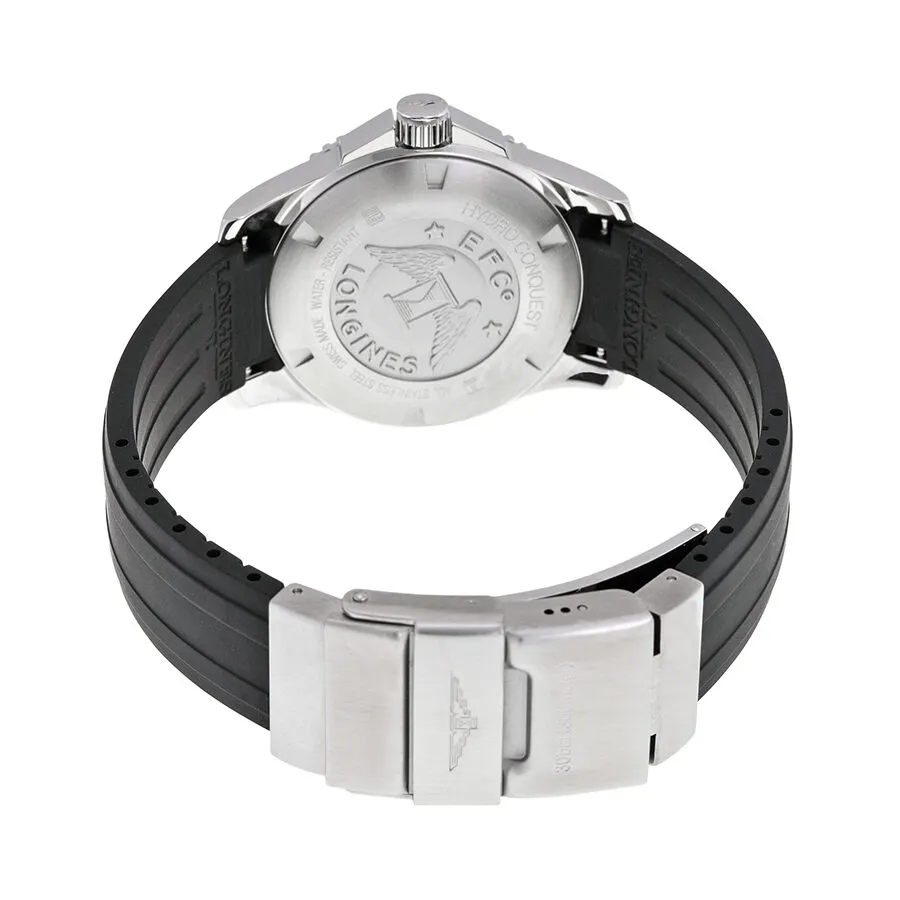 Longines Hydroconquest Black Dial Rubber Strap Men's Watch L36884592 L3.688.4.59.2