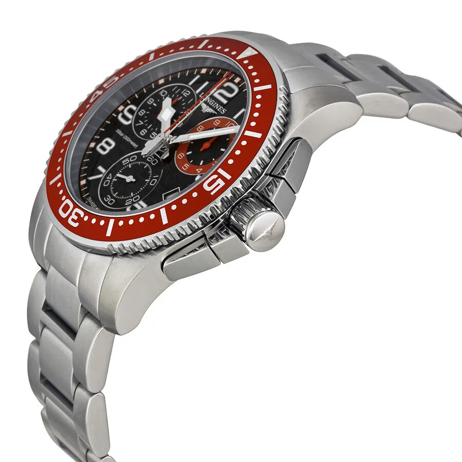Longines HydroConquest Chronograph Black Dial Stainless Steel Men's Watch L36904596 L3.690.4.59.6