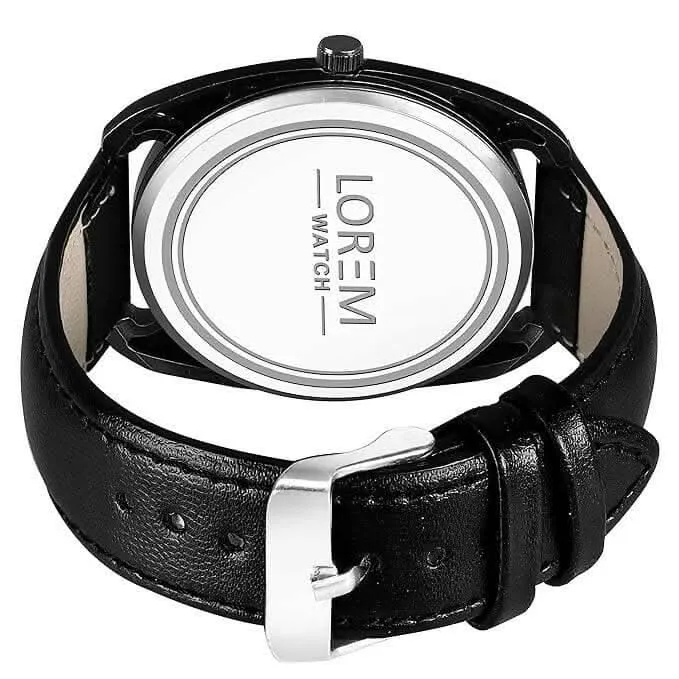 LOREM Black Stylish Dial Analog Watch For Men LR75