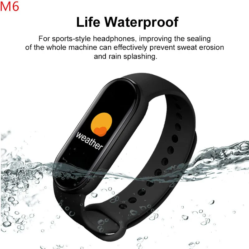 M6 Smart Bracelet Watches Men Women Smart Watch Heart Rate Fitness Tracking Sports Bracelet For Apple Xiaomi Android Smartwatch