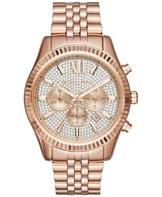 Michael Kors Lexington Mk8580 Rose Gold Rose Chronograph Watch