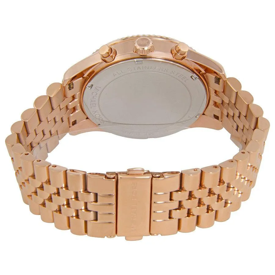 Michael Kors Lexington Mk8580 Rose Gold Rose Chronograph Watch