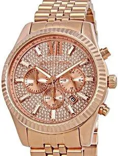 Michael Kors Lexington Mk8580 Rose Gold Rose Chronograph Watch