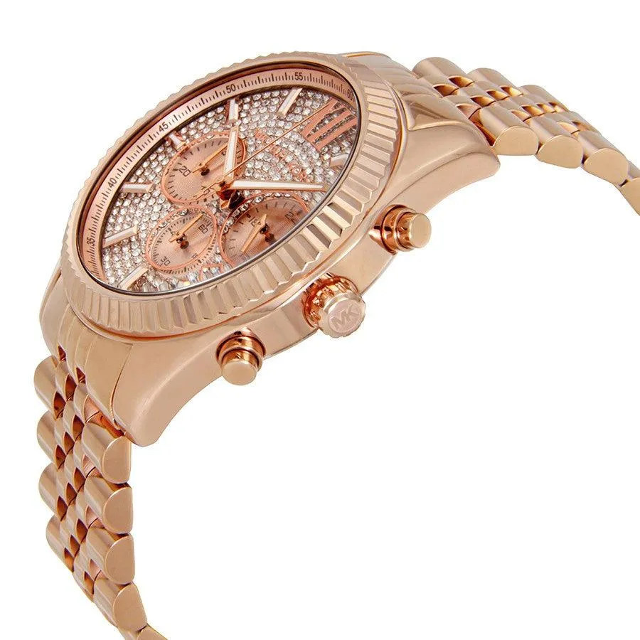 Michael Kors Lexington Mk8580 Rose Gold Rose Chronograph Watch