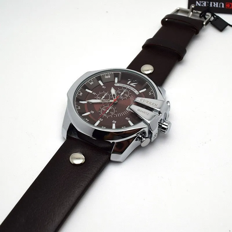 Montre Homme Relogio CURREN Mens Watches Top Brand Luxury Waterproof Leather Watches Quartz-Watch Men CURREN Male Watch