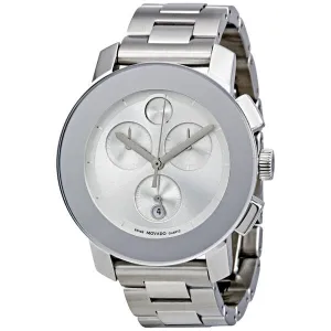 Movado Bold Silver Dial Chronograph Stainless Steel Watch 3600075