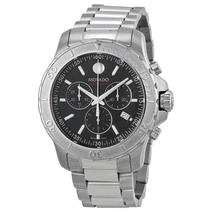 Movado Series 800 Chronograph Black Dial Men's Watch 2600110