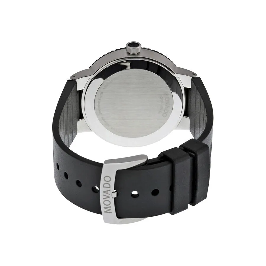Movado Sport Edge Black Dial Black Rubber Men's Watch 0606928
