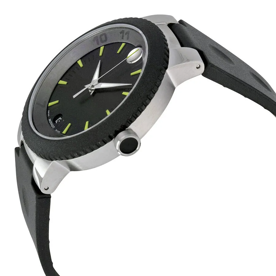 Movado Sport Edge Black Dial Black Rubber Men's Watch 0606928