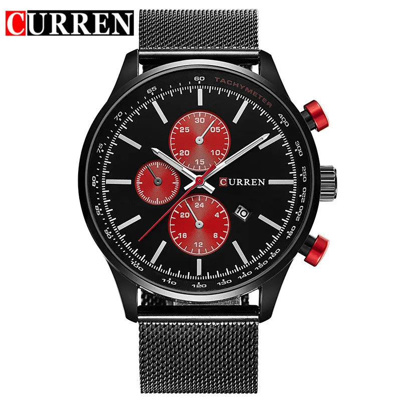 New CURREN Watches Luxury Brand Men Watch Full Steel Fashion Quartz-Watch Casual Male Sports Wristwatch Date Clock Relojes