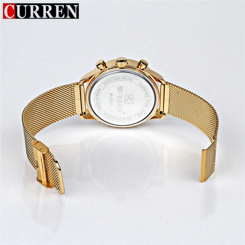 New CURREN Watches Luxury Brand Men Watch Full Steel Fashion Quartz-Watch Casual Male Sports Wristwatch Date Clock Relojes
