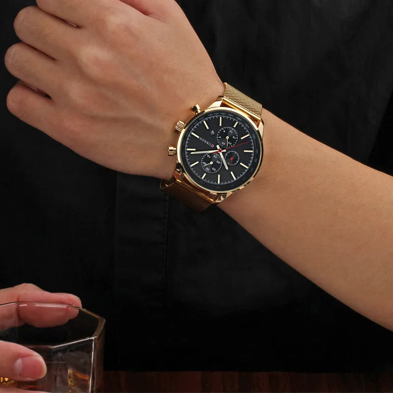 New CURREN Watches Luxury Brand Men Watch Full Steel Fashion Quartz-Watch Casual Male Sports Wristwatch Date Clock Relojes
