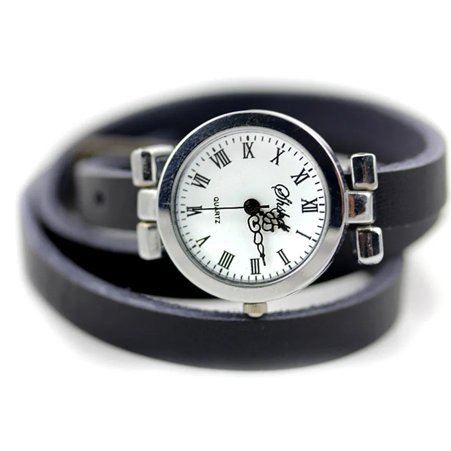 New fashion hot-selling women's long leather female watch ROMA vintage watch women dress watches