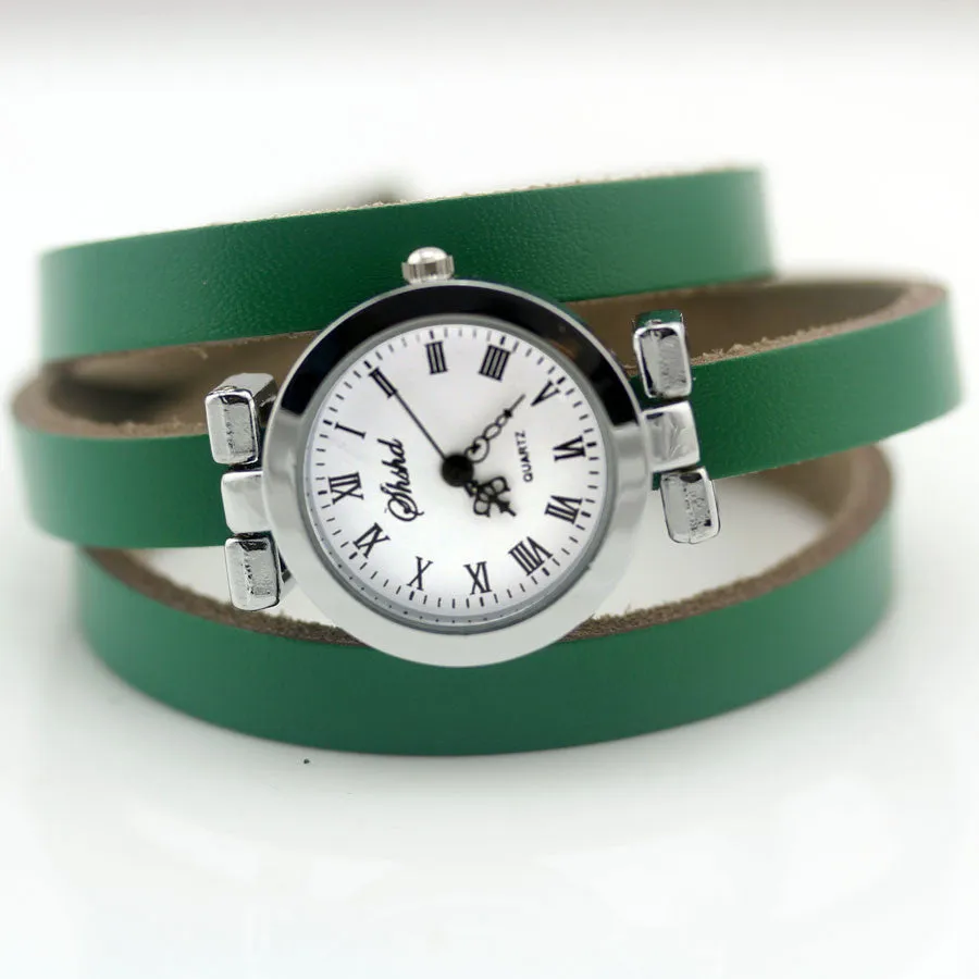 New fashion hot-selling women's long leather female watch ROMA vintage watch women dress watches