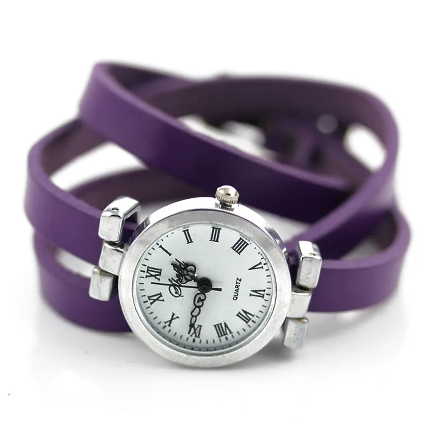 New fashion hot-selling women's long leather female watch ROMA vintage watch women dress watches